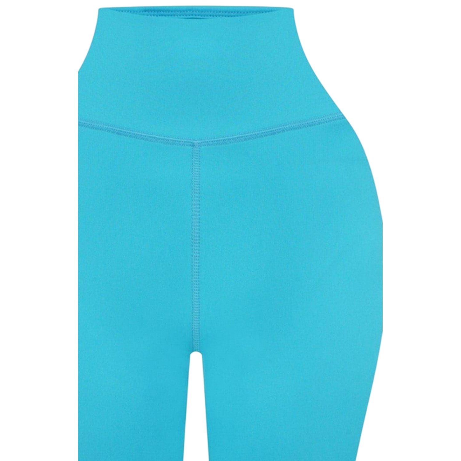 Turquoise - Side - Honeyz Womens-Ladies Elasticated Slim Cycling Shorts