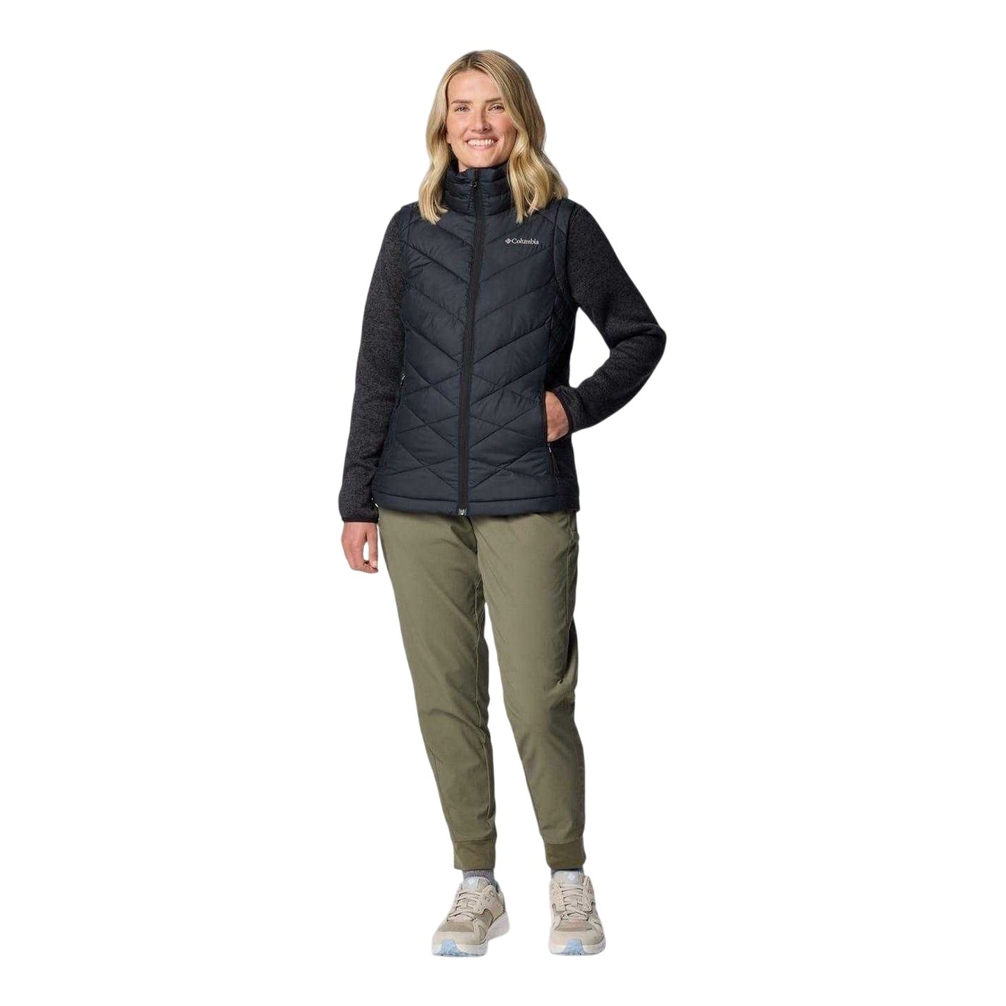 Black - Pack Shot - Columbia Womens-Ladies Heavenly II Quilted Gilet