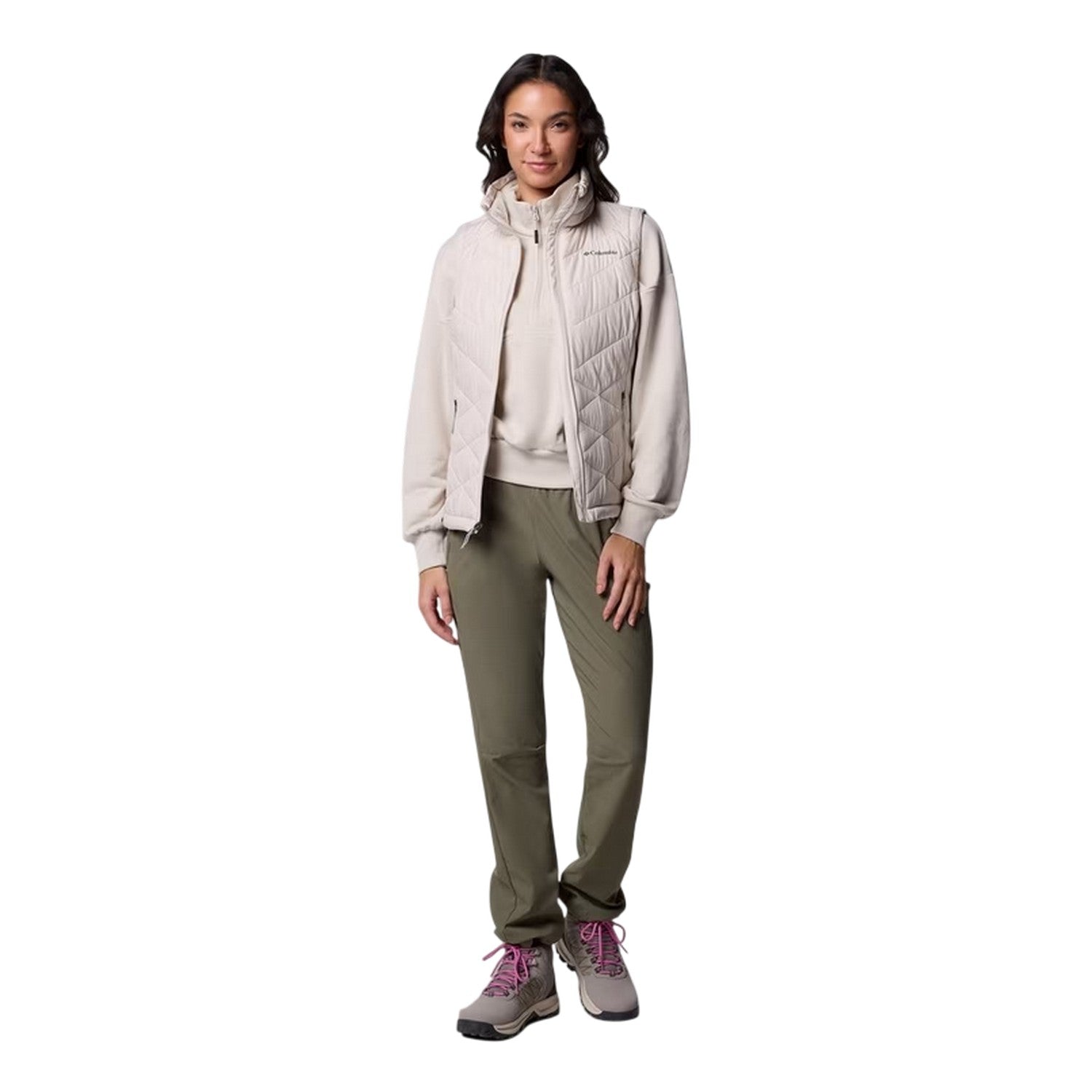 Dark Stone - Pack Shot - Columbia Womens-Ladies Heavenly II Quilted Gilet