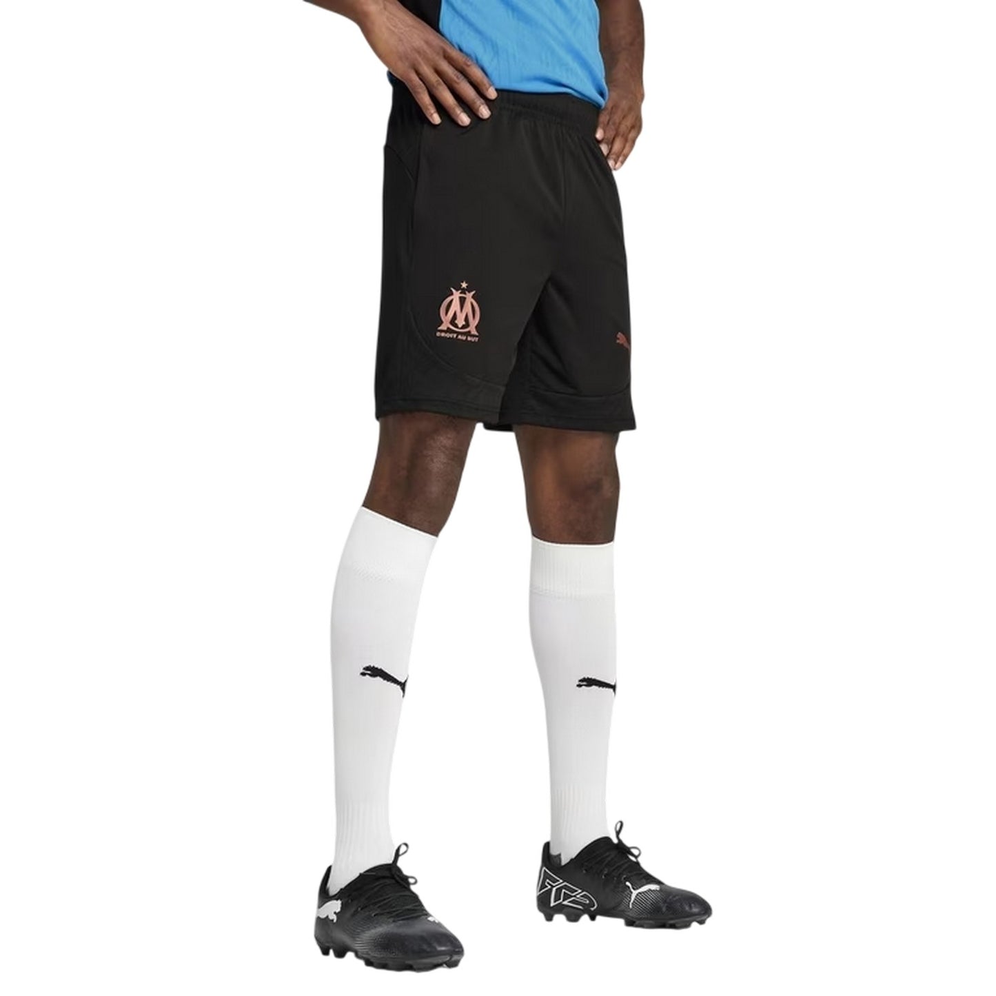 Puma Black - Lifestyle - Puma Mens Training Olympique De Marseille FC Football Shorts
