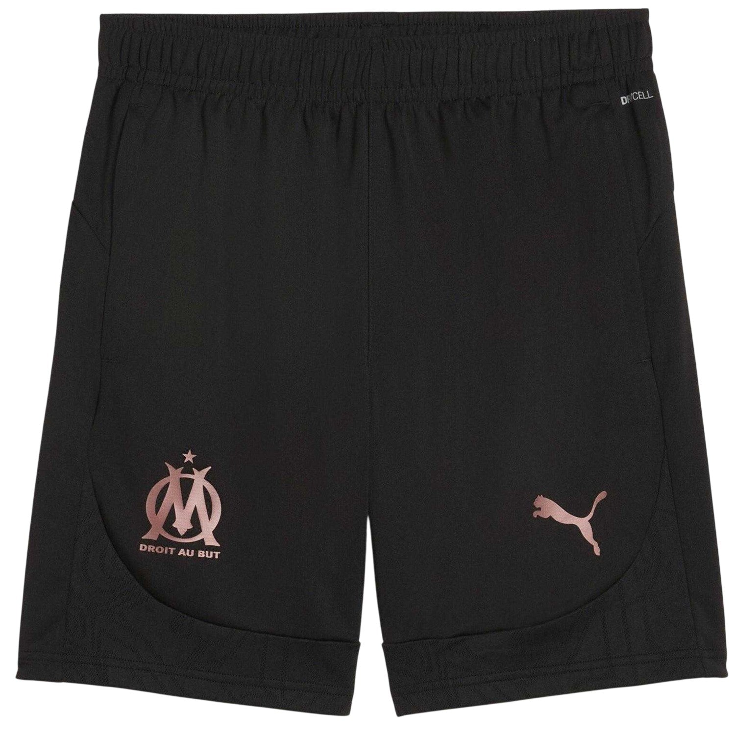 Puma Black - Front - Puma Mens Training Olympique De Marseille FC Football Shorts