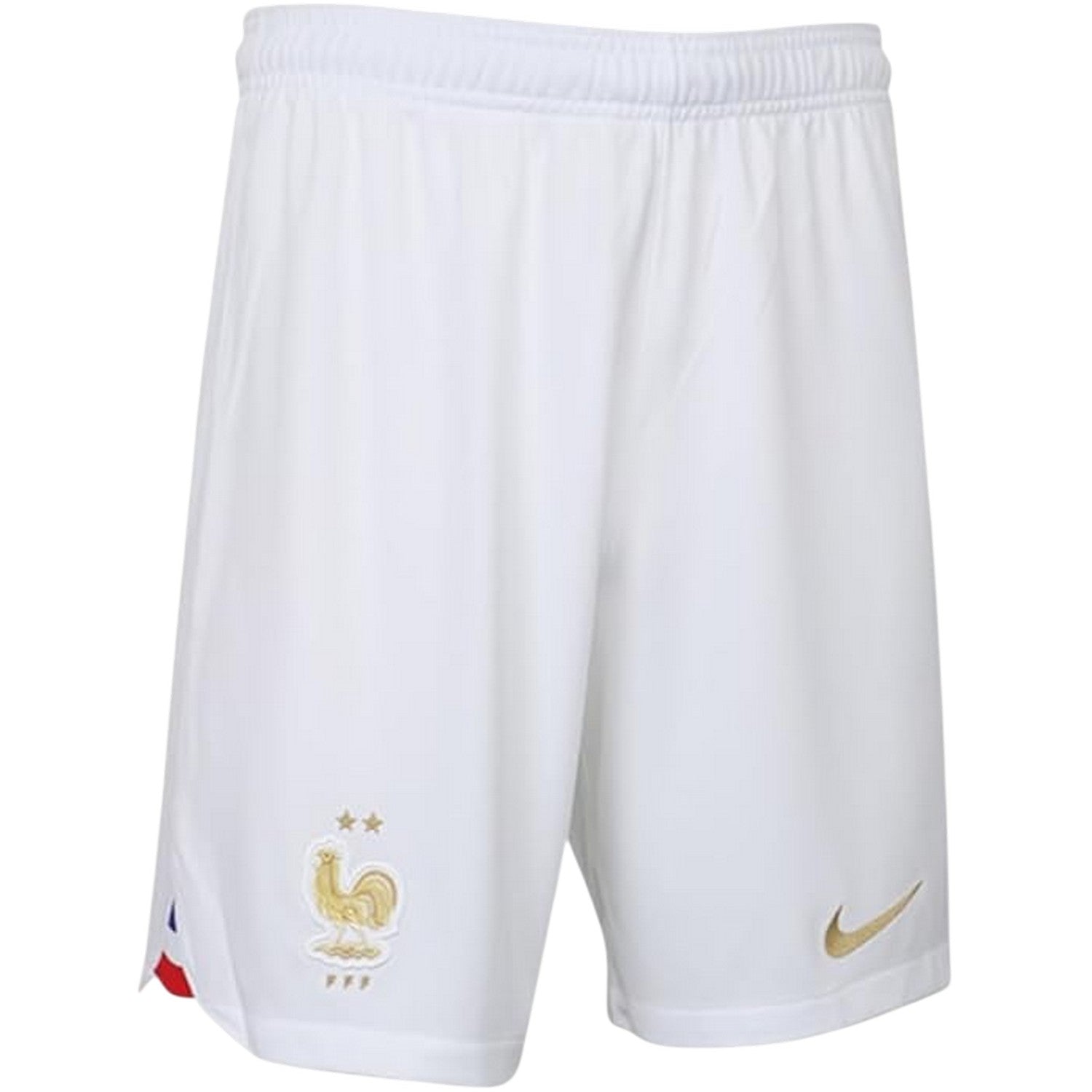 White - Front - Nike Childrens-Kids 2022-23 France Football Home Shorts