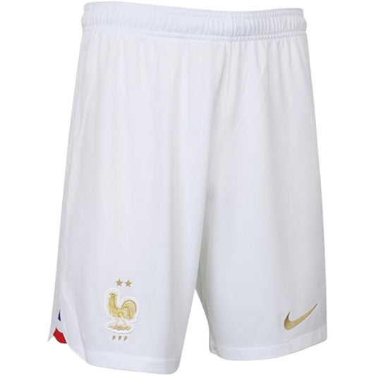 White - Front - Nike Childrens-Kids 2022-23 France Football Home Shorts