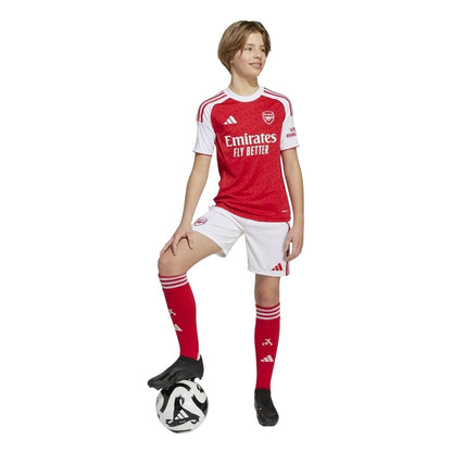 White-Red - Lifestyle - Adidas Childrens-Kids 2025 Arsenal FC Home Shorts