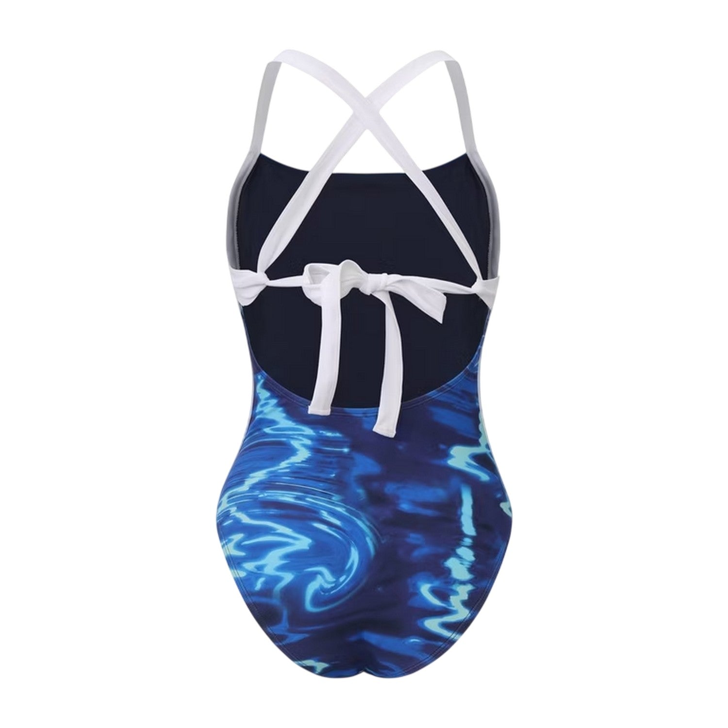 Vibrant Ripple - Back - Slazenger Womens-Ladies Tie Back One Piece Swimsuit