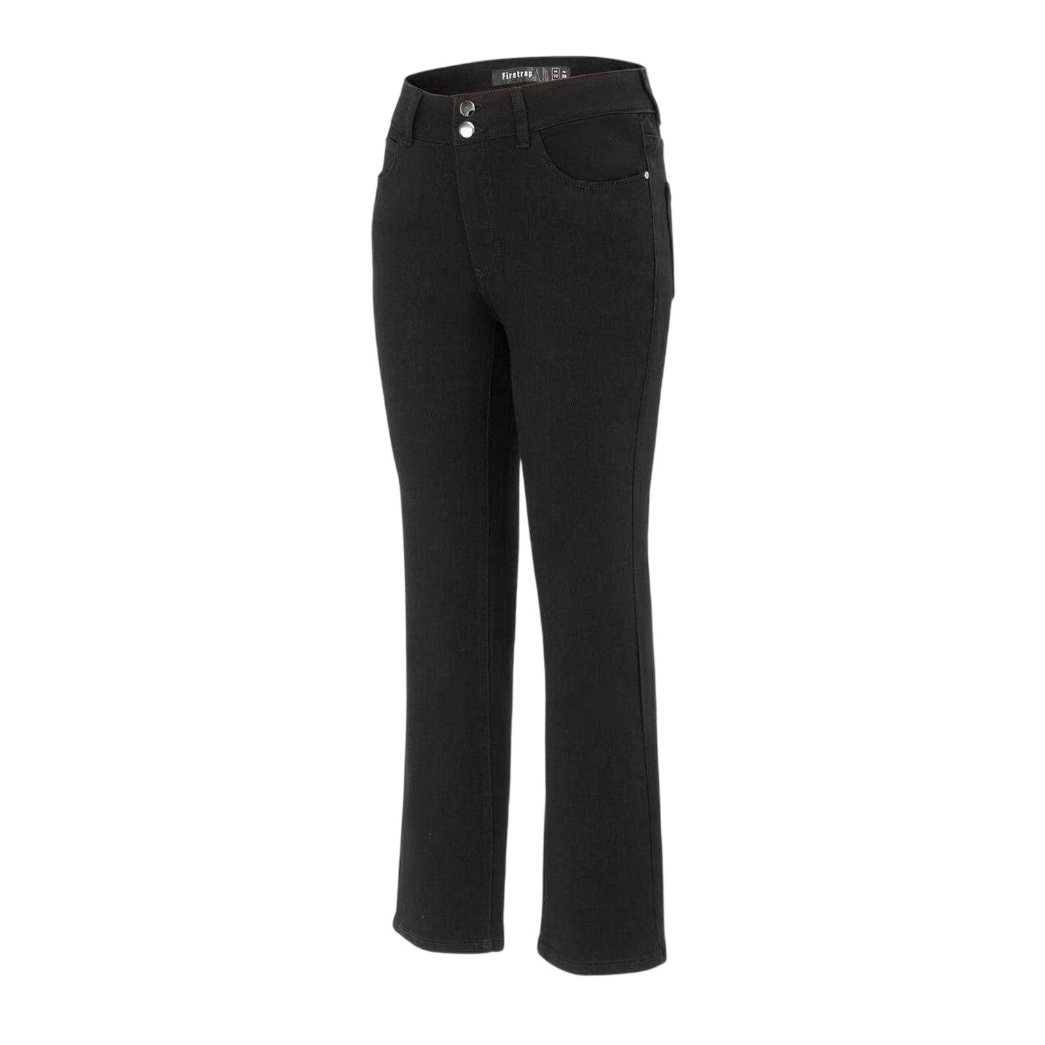 Black - Side - Firetrap Womens-Ladies Cotton Flared Jeans