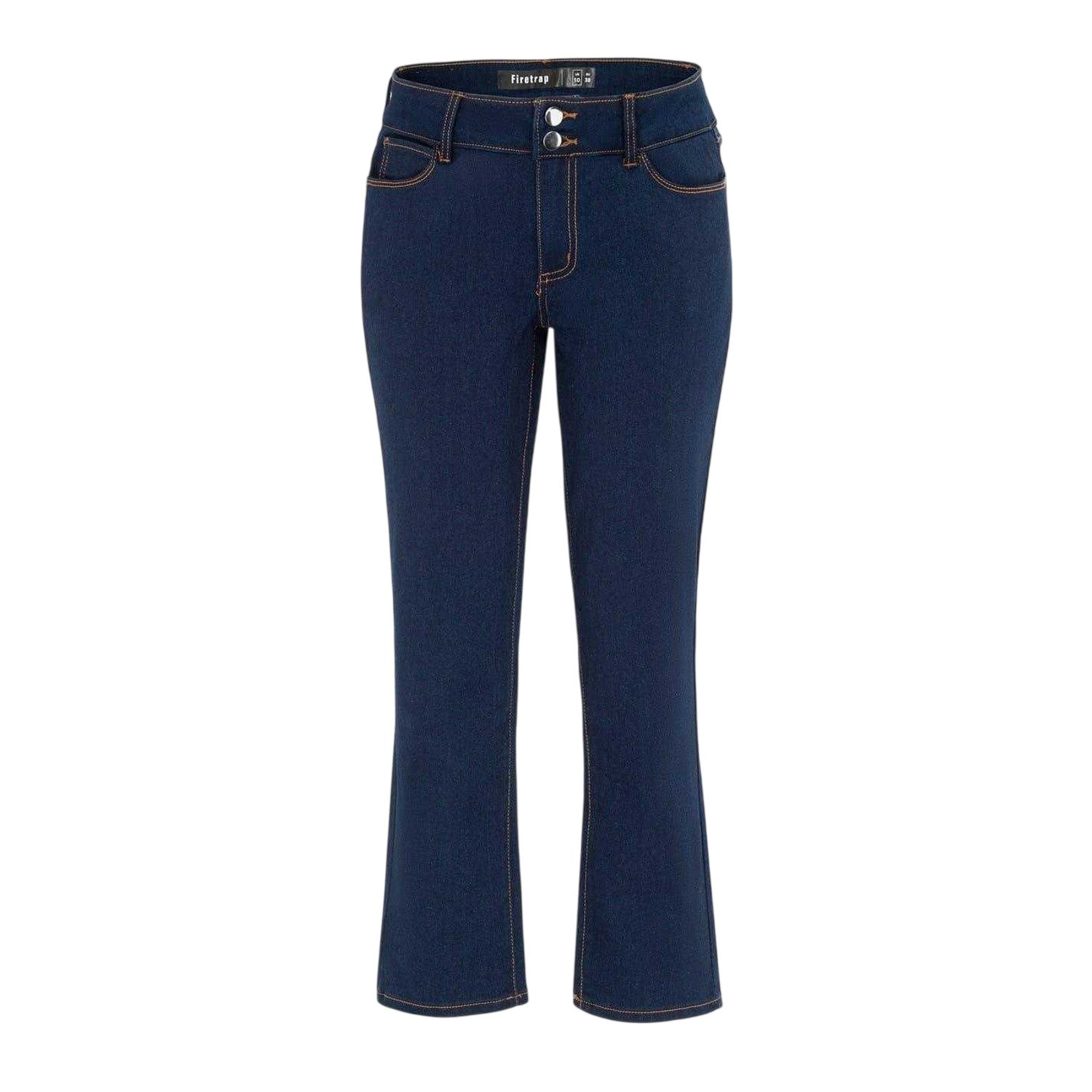 Navy - Front - Firetrap Womens-Ladies Cotton Flared Jeans