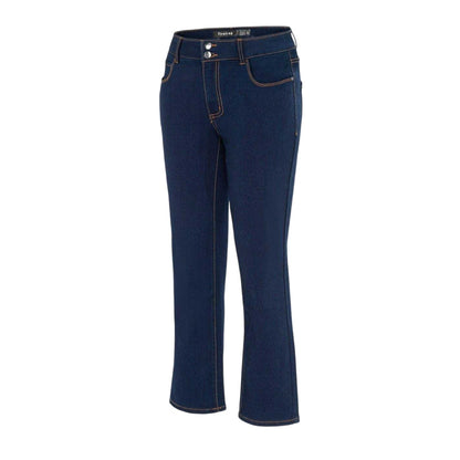 Navy - Side - Firetrap Womens-Ladies Cotton Flared Jeans