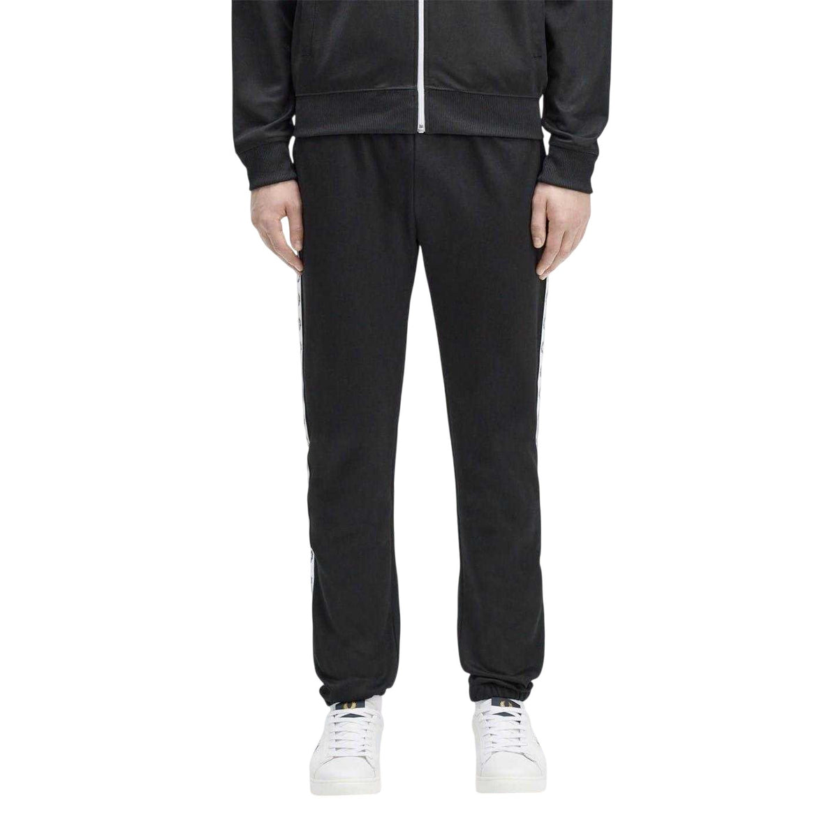 Black-White - Lifestyle - Fred Perry Mens Taped Jogging Bottoms