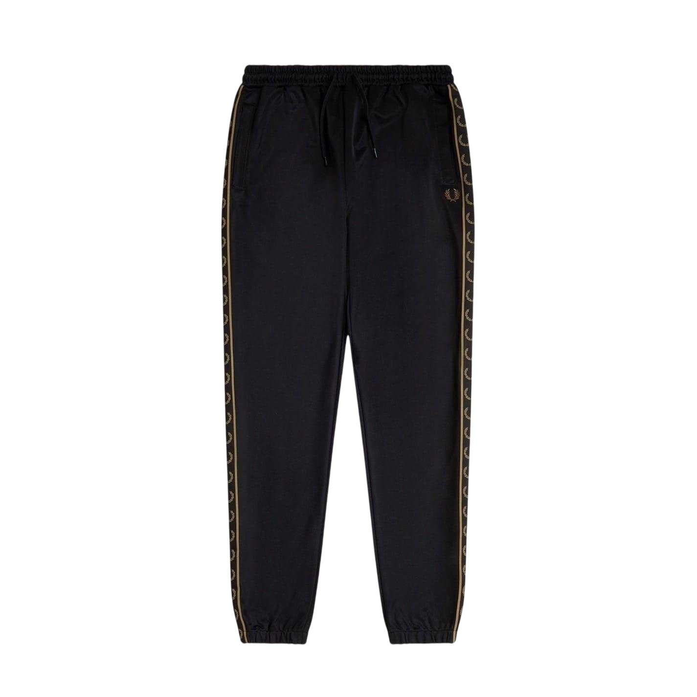 Black - Front - Fred Perry Mens Taped Jogging Bottoms