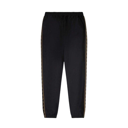 Black - Back - Fred Perry Mens Taped Jogging Bottoms
