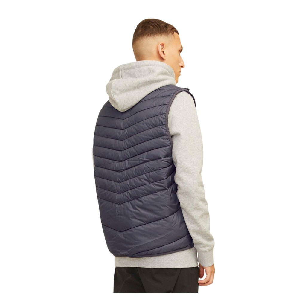 Asphalt - Back - Jack And Jones Mens Estate Quilted Gilet