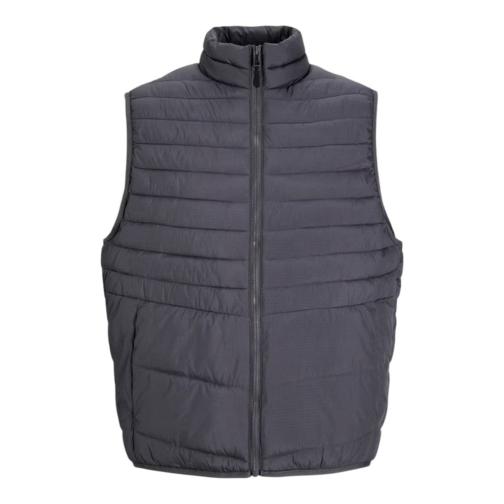 Asphalt - Front - Jack And Jones Mens Estate Quilted Gilet