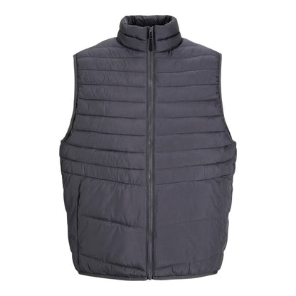Asphalt - Front - Jack And Jones Mens Estate Quilted Gilet