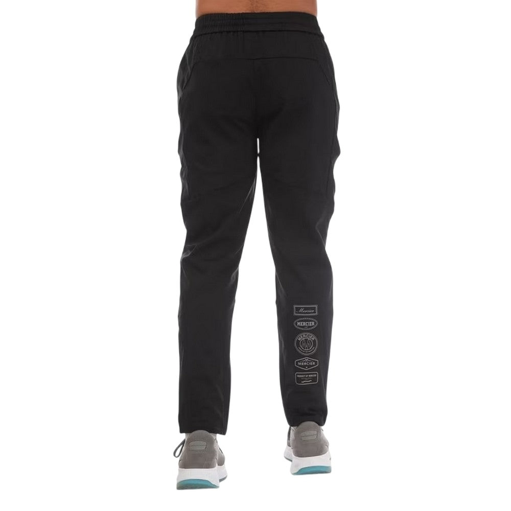 Black - Back - Mercier Mens Plain Regular Tracksuit Bottoms