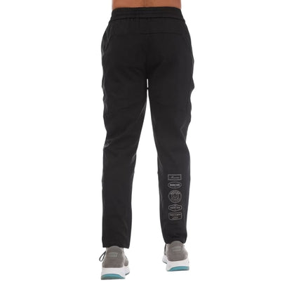 Black - Back - Mercier Mens Plain Regular Tracksuit Bottoms