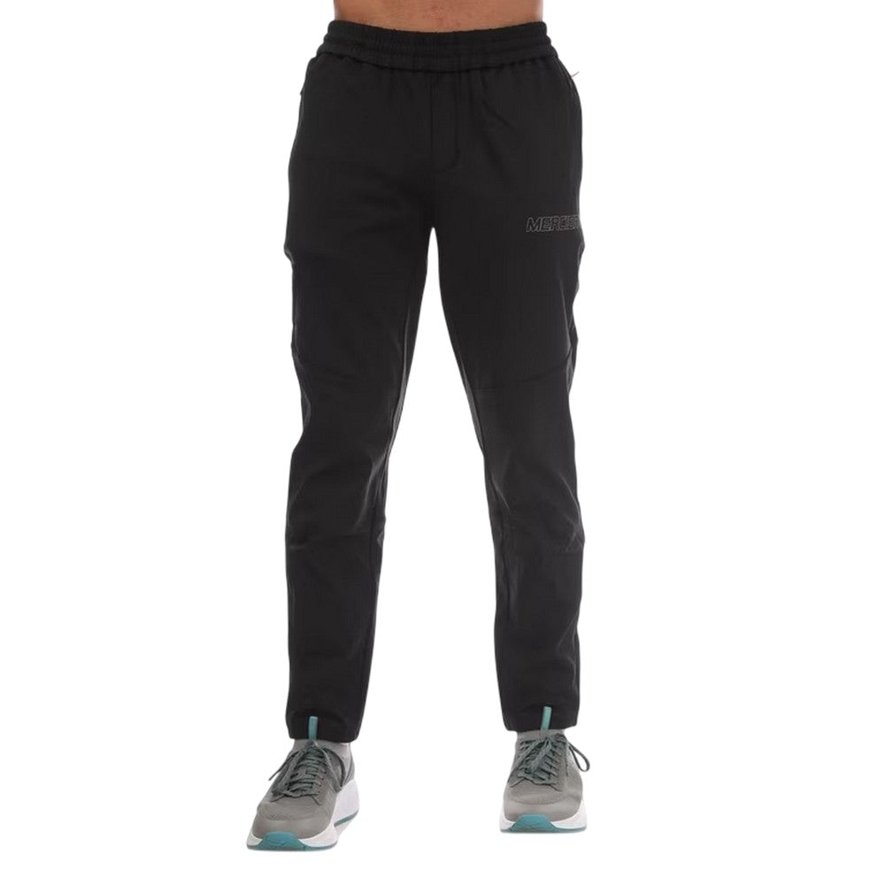 Black - Front - Mercier Mens Plain Regular Tracksuit Bottoms