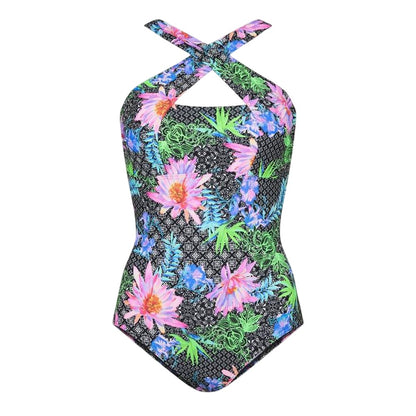 Multicoloured - Front - Zoggs Womens-Ladies Mystique All-Over Print One Piece Swimsuit