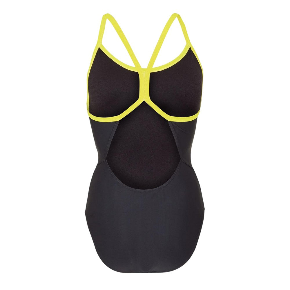 Black - Back - Batman Womens-Ladies Sprintback One Piece Swimsuit