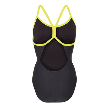 Black - Back - Batman Womens-Ladies Sprintback One Piece Swimsuit