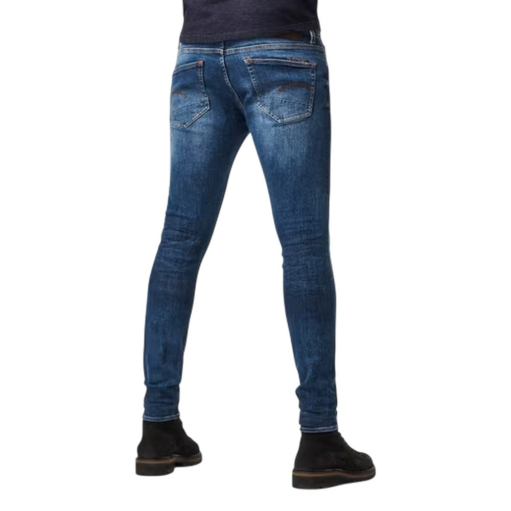 Denim - Back - G-Star Mens 3301 Cotton Skinny Jeans