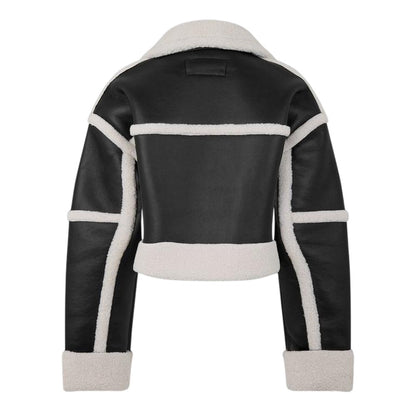 Black - Back - Jack Wills Womens-Ladies Borg Trim Relaxed Fit Jacket