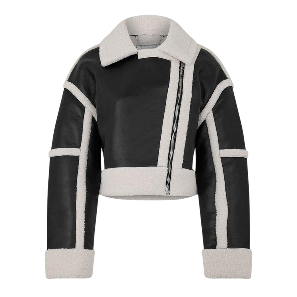 Black - Front - Jack Wills Womens-Ladies Borg Trim Relaxed Fit Jacket