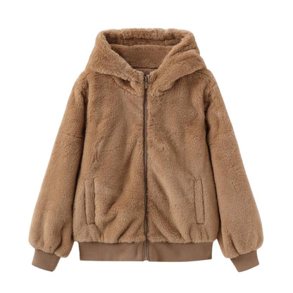 Brown - Front - Firetrap Childrens-Kids Plush Jacket