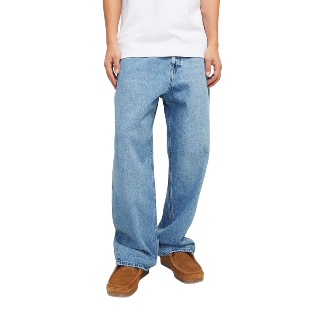 Blue Denim - Side - Jack And Jones Mens 192 Denim High Rise Baggy Jeans
