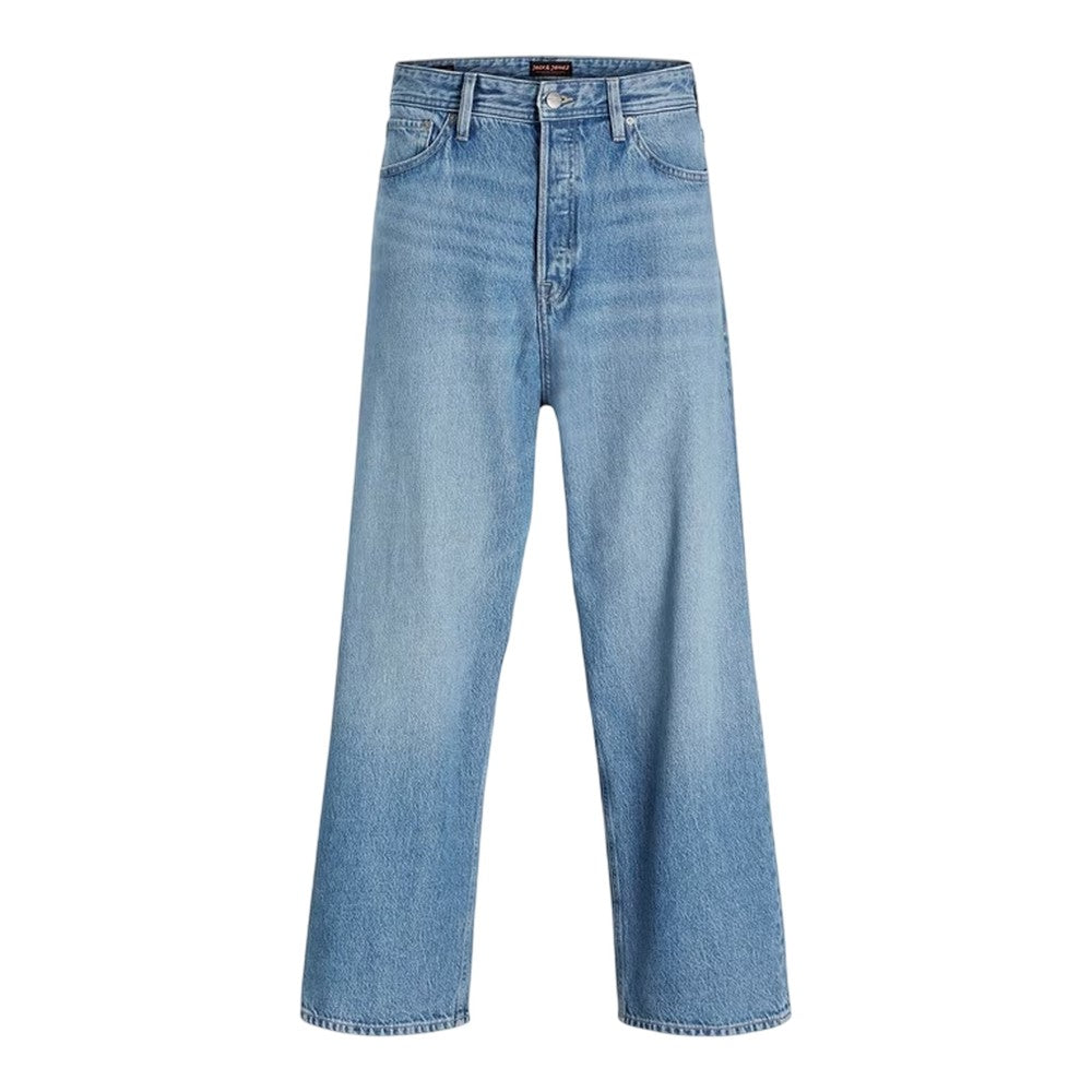 Blue Denim - Front - Jack And Jones Mens 192 Denim High Rise Baggy Jeans