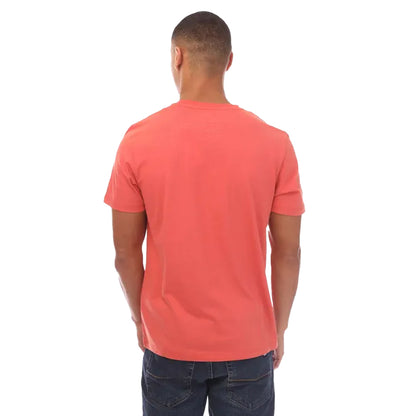 Coral - Back - Timberland Mens Kennebec River Tree Logo T-Shirt