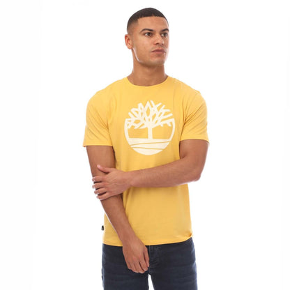 Yellow - Front - Timberland Mens Kennebec River Tree Logo T-Shirt