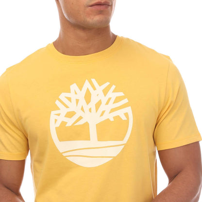 Yellow - Side - Timberland Mens Kennebec River Tree Logo T-Shirt