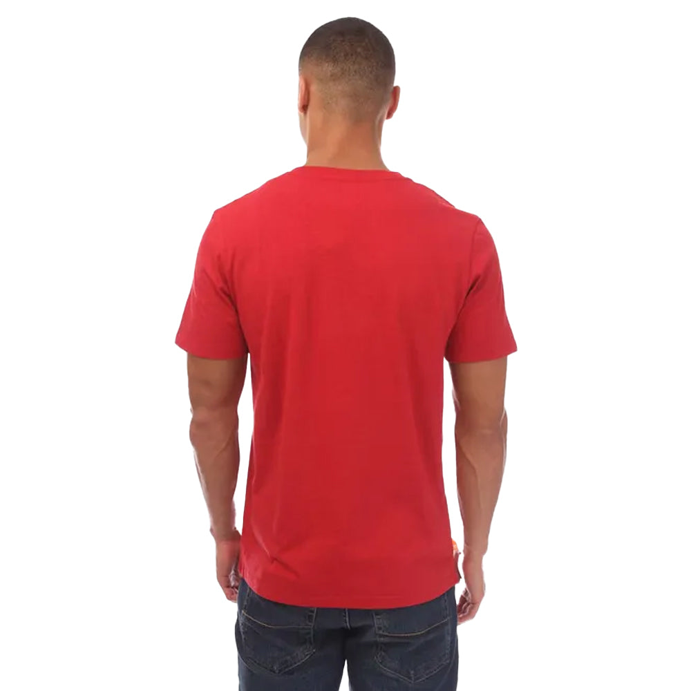Red - Back - Timberland Mens Kennebec River Tree Logo T-Shirt