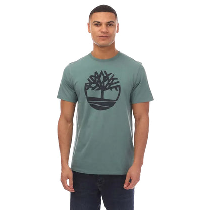 Teal - Front - Timberland Mens Kennebec River Tree Logo T-Shirt