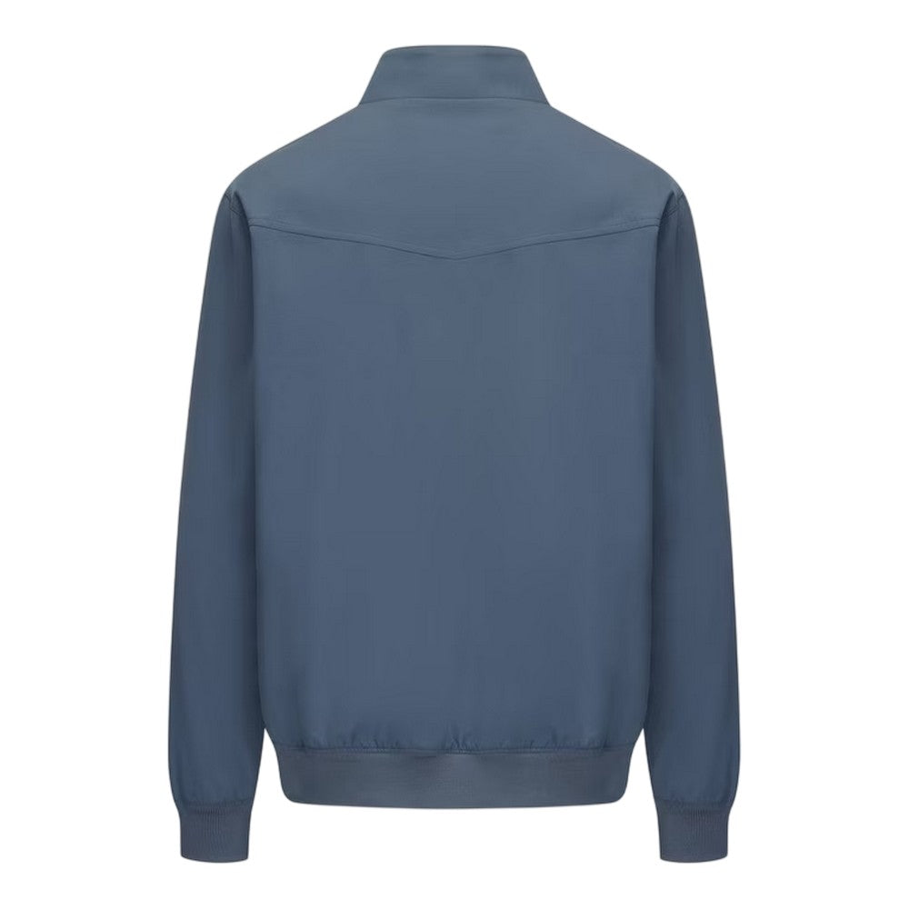 Blue - Back - SoulCal Mens Ribbed Cuff Harrington Jacket