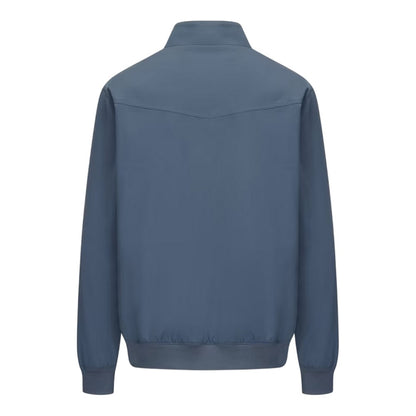 Blue - Back - SoulCal Mens Ribbed Cuff Harrington Jacket