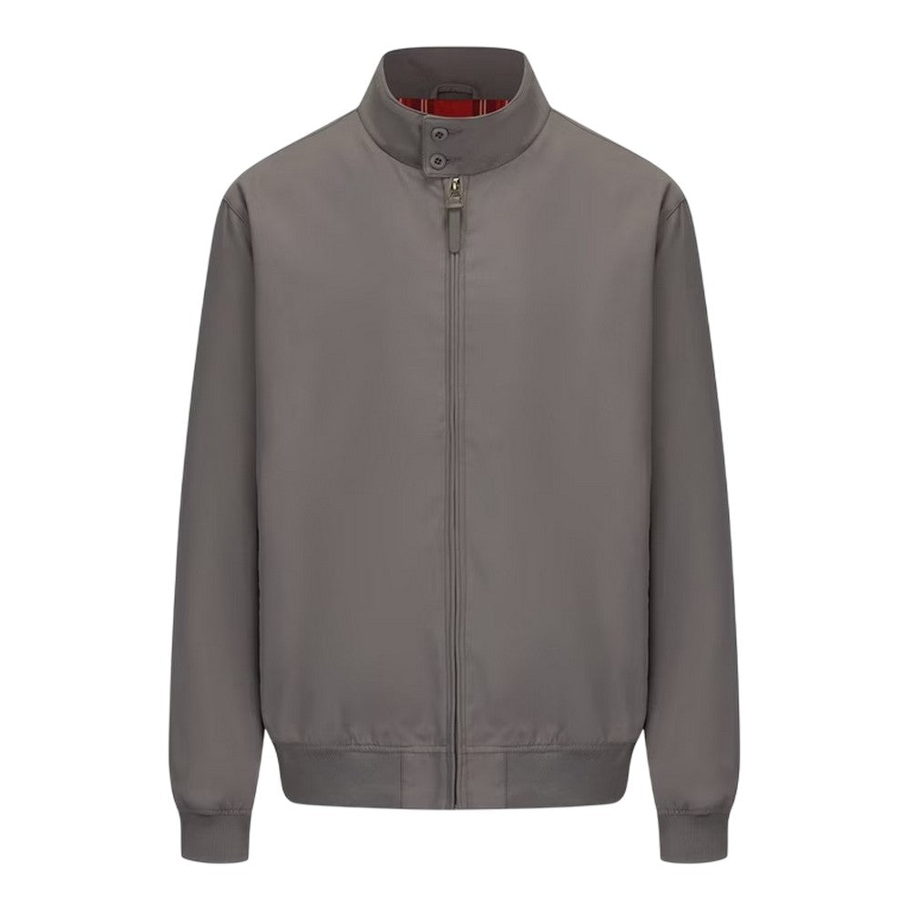 Grey - Front - SoulCal Mens Ribbed Cuff Harrington Jacket
