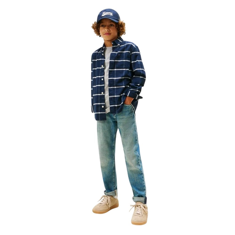 Blue - Lifestyle - Tommy Hilfiger Childrens-Kids Modern Denim Straight Jeans