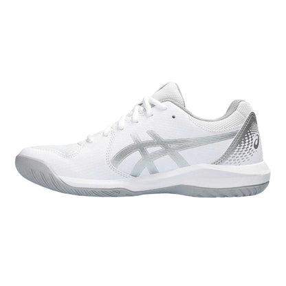 White-Silver - Back - Asics Womens-Ladies Gel Dedicate 8 Tennis Shoes