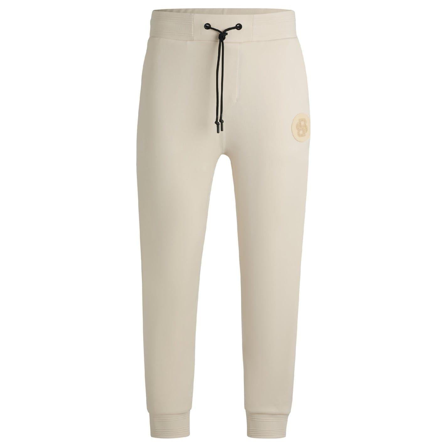 White - Front - Boss Mens Hadiko Tracksuit Bottoms