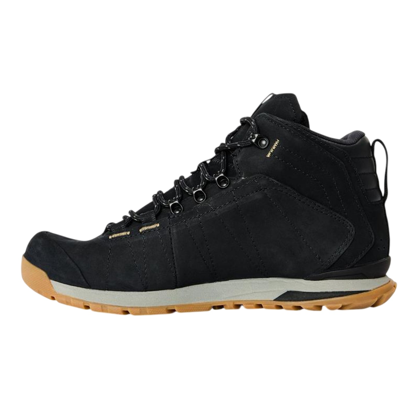 Black - Back - Oboz Womens-Ladies Bozeman Leather Waterproof Hiking Boots