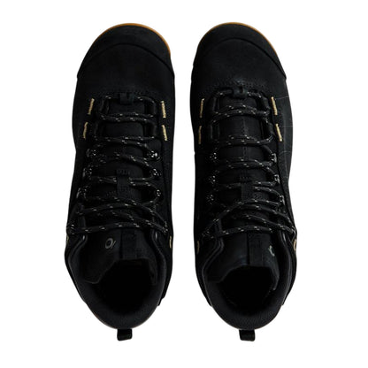 Black - Side - Oboz Womens-Ladies Bozeman Leather Waterproof Hiking Boots