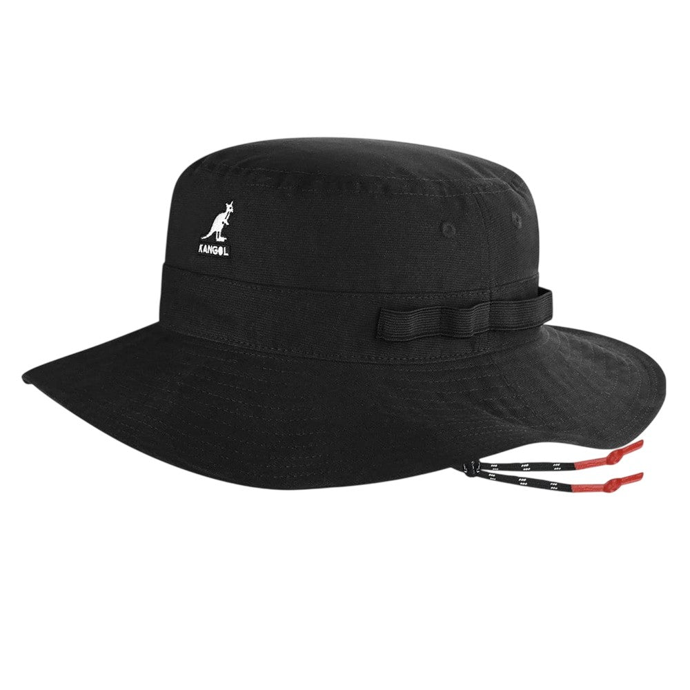 Coal - Back - Kangol Utility Cotton Canvas Bucket Hat