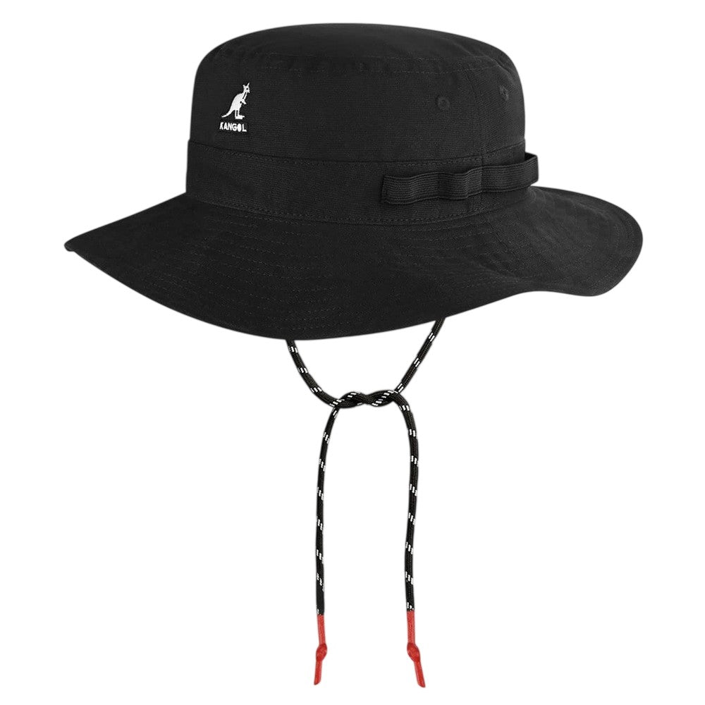 Coal - Side - Kangol Utility Cotton Canvas Bucket Hat