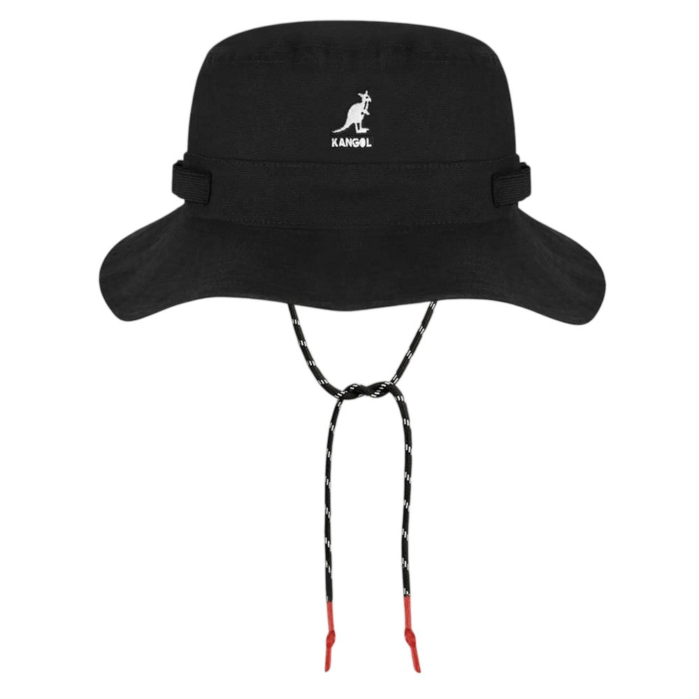 Coal - Front - Kangol Utility Cotton Canvas Bucket Hat