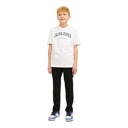 Black Denim - Side - Jack And Jones Boys Denim 5 Pockets Slim Jeans