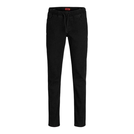 Black Denim - Front - Jack And Jones Boys Denim 5 Pockets Slim Jeans