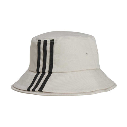 White - Back - Y-3 3 Stripes Cotton Twill Bucket Hat