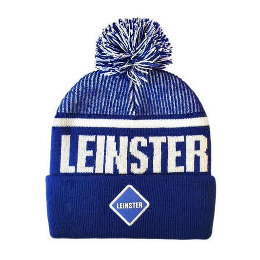 Blue - Front - Team Pom Pom Knitted Rugby Beanie